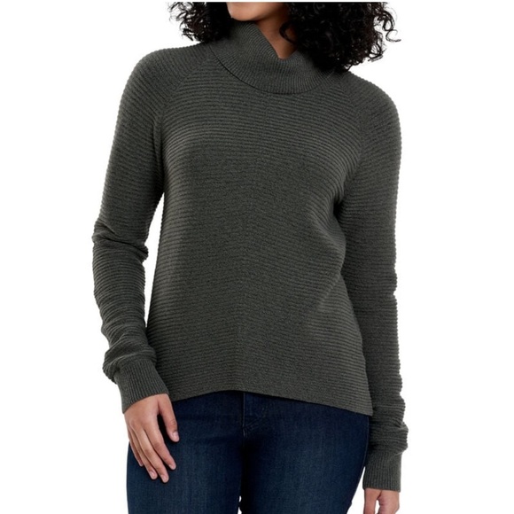 Kuhl Sweaters - Kuhl Solace Women's Turtleneck Sweater Ribbed Forest Green Casual Top Size Small